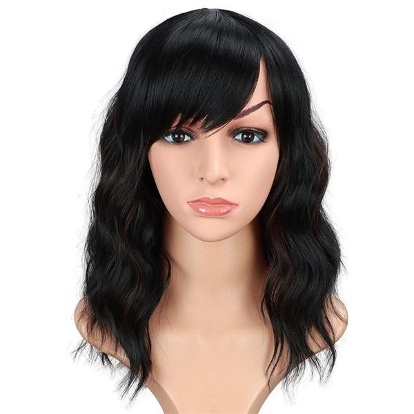 synthetic wigs short wavy for black women mix brown curly hair with bangs heat resistant cosplay party
synthetic wigs short wavy for black women mix brown curly hair with bangs heat resistant cosplay party