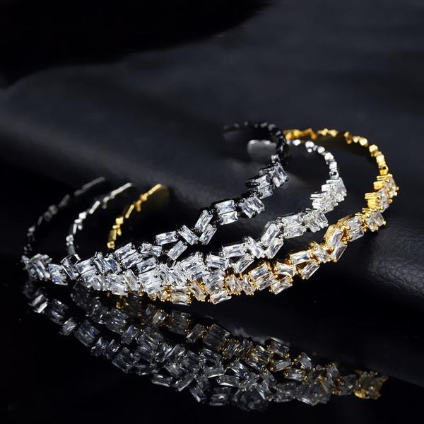 link, chain brazil brazalete 3 colors open bracelet trendy zirconia jewelry silver color cz crystal female bracelets bangles for women, Black
link, chain brazil brazalete 3 colors open bracelet trendy zirconia jewelry silver color cz crystal female bracelets bangles for women, Black