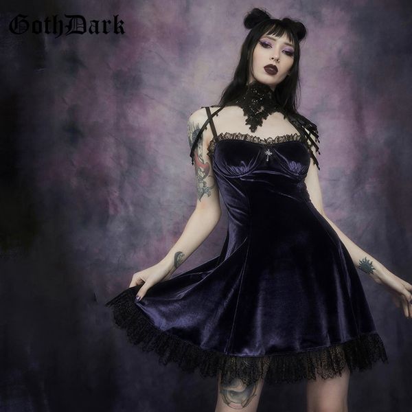 2021goth dark mall gothic vintage velvet grunge mini dresses women punk lace trim alt clothes summer dress bodycon a-line partywear, Black;gray
2021goth dark mall gothic vintage velvet grunge mini dresses women punk lace trim alt clothes summer dress bodycon a-line partywear, Black;gray