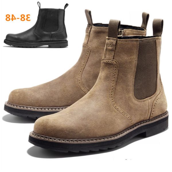 2021 spring and autumn new anti velvet martin british short high helper work boots men's trend, Black
2021 spring and autumn new anti velvet martin british short high helper work boots men's trend, Black