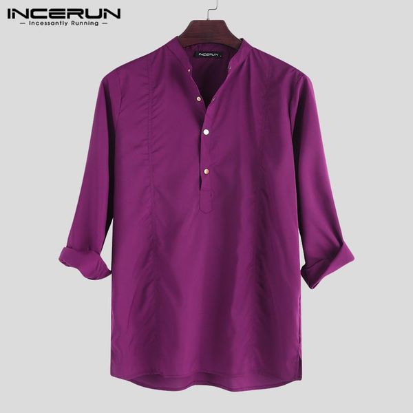 men casual shirt stand collar long sleeve solid color vintage button pakistani shirts streetwear camisas s-5xl men's, White;black
men casual shirt stand collar long sleeve solid color vintage button pakistani shirts streetwear camisas s-5xl men's, White;black