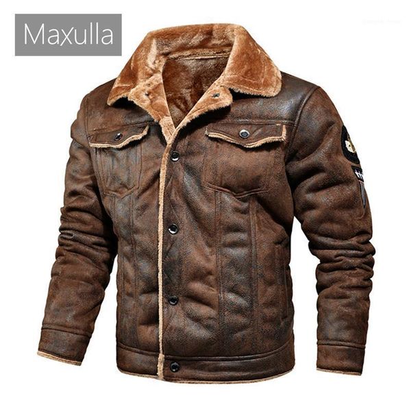 men's fur & faux maxulla winter leather jacket mens fleece collar motorcycle jackets casual outdoor thermal coats men clothing, Black
men's fur & faux maxulla winter leather jacket mens fleece collar motorcycle jackets casual outdoor thermal coats men clothing, Black