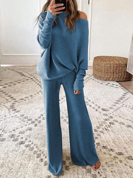 women's two piece pants fashion round neck pullover +soft outfits solid off shoulder casual, White
women's two piece pants fashion round neck pullover +soft outfits solid off shoulder casual, White