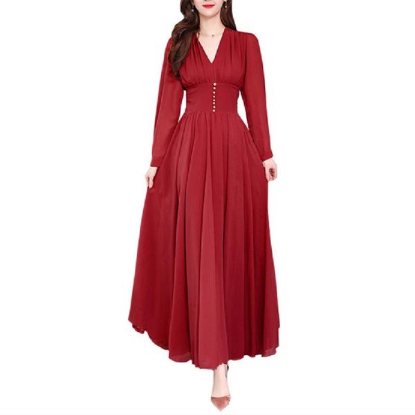 casual dresses spring autumn elegant solid chiffon beach dress women elastic waist party pleated vestidos female mujer, Black;gray
casual dresses spring autumn elegant solid chiffon beach dress women elastic waist party pleated vestidos female mujer, Black;gray