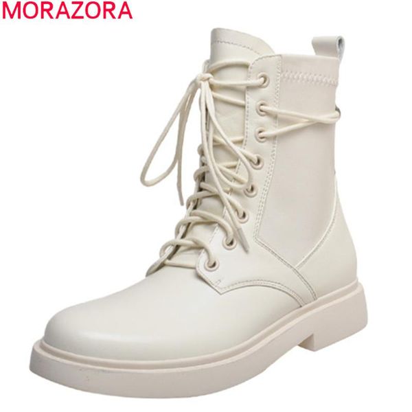 boots morazora 2021 genuine leather low heel round toe lace up women autumn winter solid color ankle rice white, Black
boots morazora 2021 genuine leather low heel round toe lace up women autumn winter solid color ankle rice white, Black