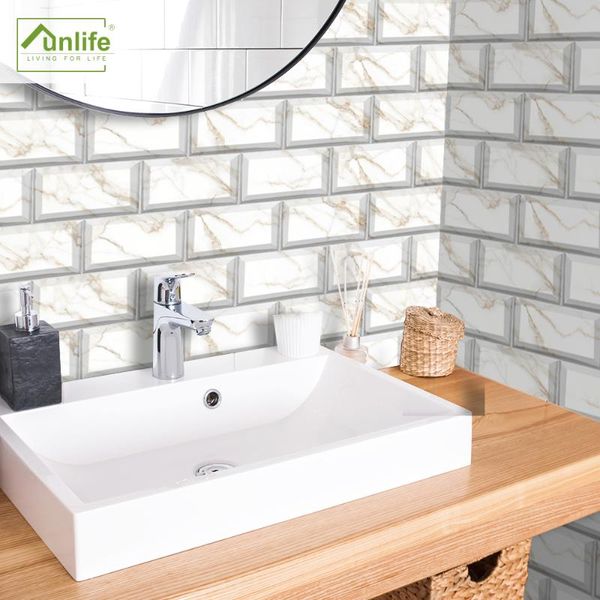 wall stickers funlife® white carrara tile sticker peel & stick waterproof kitchen living room removable bathroom home decoration
wall stickers funlife® white carrara tile sticker peel & stick waterproof kitchen living room removable bathroom home decoration