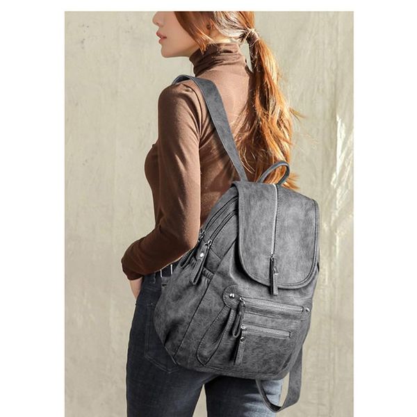 backpack style women leather fashion school backpacks female feminine casual large capacity vintage shoulder bags
backpack style women leather fashion school backpacks female feminine casual large capacity vintage shoulder bags