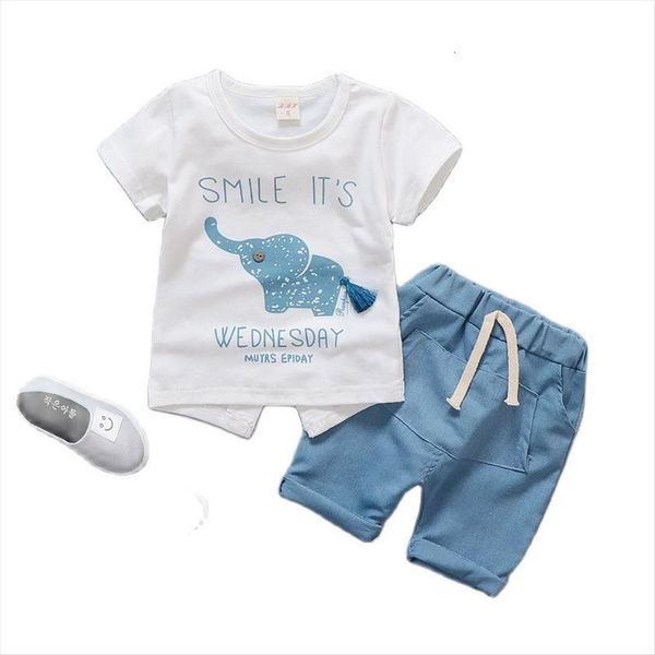 baby boys and girls fashion clothing sets summer childrens cartoon elephant t shirt shorts 2 pcs suit kids clothes, White
baby boys and girls fashion clothing sets summer childrens cartoon elephant t shirt shorts 2 pcs suit kids clothes, White