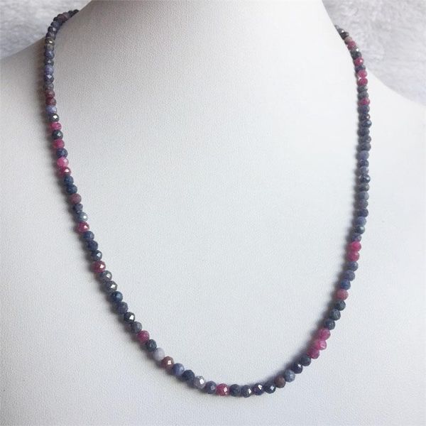 chains 35/40/45/50/55cm 4mm faceted red blue ruby sapphire necklace natural stone jewelry elegant exquisite bead chain choker collier, Silver
chains 35/40/45/50/55cm 4mm faceted red blue ruby sapphire necklace natural stone jewelry elegant exquisite bead chain choker collier, Silver