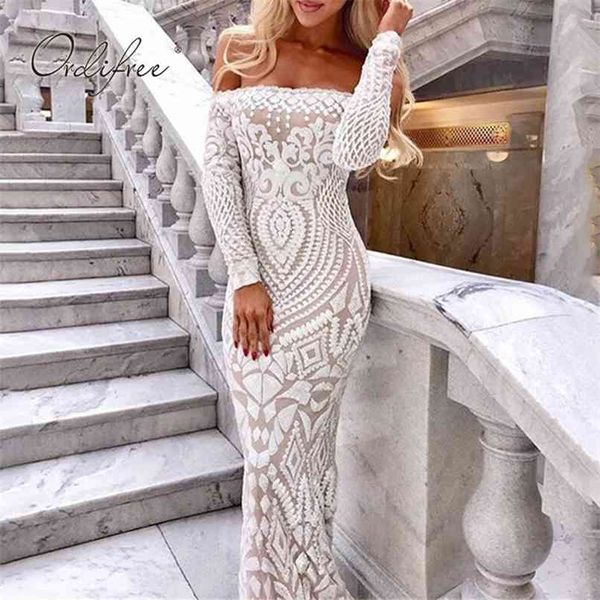 summer women off shoulder party dress long sleeve bodycon white black sequin maxi 210513, Black;gray
summer women off shoulder party dress long sleeve bodycon white black sequin maxi 210513, Black;gray