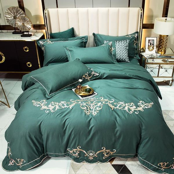 bedding sets luxury green 600tc egyptian cotton chic embroidery set king size duvet cover bed sheet pillowcases home textiles
bedding sets luxury green 600tc egyptian cotton chic embroidery set king size duvet cover bed sheet pillowcases home textiles
