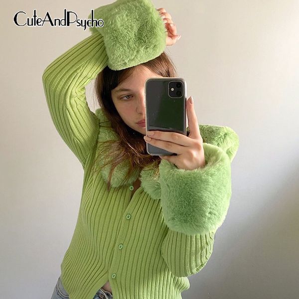 autumn solid casual women y2k cardigans vintage single-breasted knit sweaters elegant skinny fur collar femme cuteandpsycho, Black
autumn solid casual women y2k cardigans vintage single-breasted knit sweaters elegant skinny fur collar femme cuteandpsycho, Black
