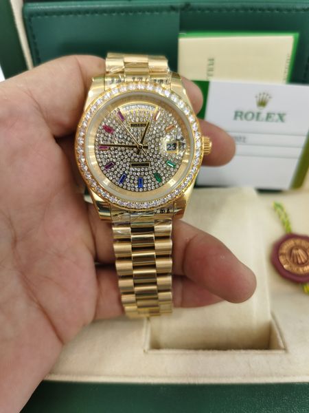 with original box selling luxury watches wristwatch 18k yellow gold diamond dial & bezel 18038 automatic mens men's watch 5866, Slivery;brown
with original box selling luxury watches wristwatch 18k yellow gold diamond dial & bezel 18038 automatic mens men's watch 5866, Slivery;brown