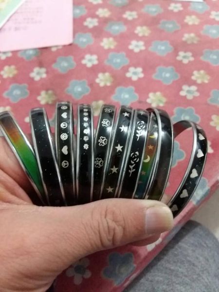 link, chain random send pattern and plain bang mood bracelet bangle change color mix size, Black
link, chain random send pattern and plain bang mood bracelet bangle change color mix size, Black