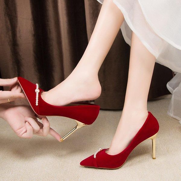 dress shoes wedding women autumn 2021 red bridal pointed shallow mouth fashion stiletto single, Black
dress shoes wedding women autumn 2021 red bridal pointed shallow mouth fashion stiletto single, Black