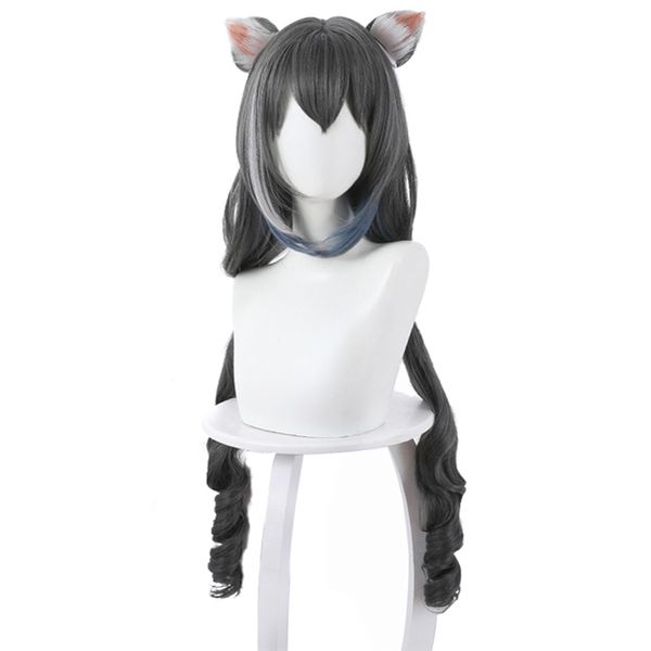 princess connect re:dive momochi kiruya cosplay wig long curly ponytails hair with ears halloween party role play costume wigs, Black
princess connect re:dive momochi kiruya cosplay wig long curly ponytails hair with ears halloween party role play costume wigs, Black