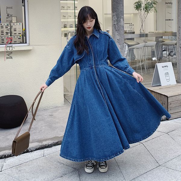 blue denim big size women single breasted eqaulet dress lapel long sleeve fit fashion tide spring autumn 2f0079 210507, Black;gray
blue denim big size women single breasted eqaulet dress lapel long sleeve fit fashion tide spring autumn 2f0079 210507, Black;gray