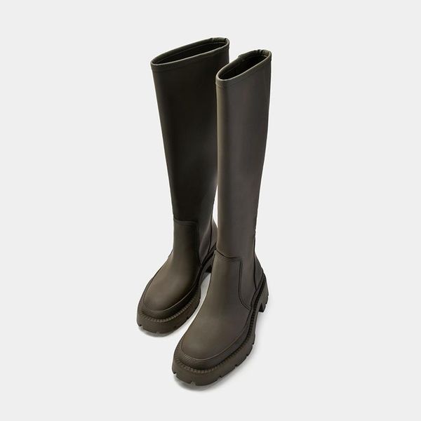 boots zar women's shoes khaki green black rubber flat bottom high autumn winter thick wide slimming long
boots zar women's shoes khaki green black rubber flat bottom high autumn winter thick wide slimming long