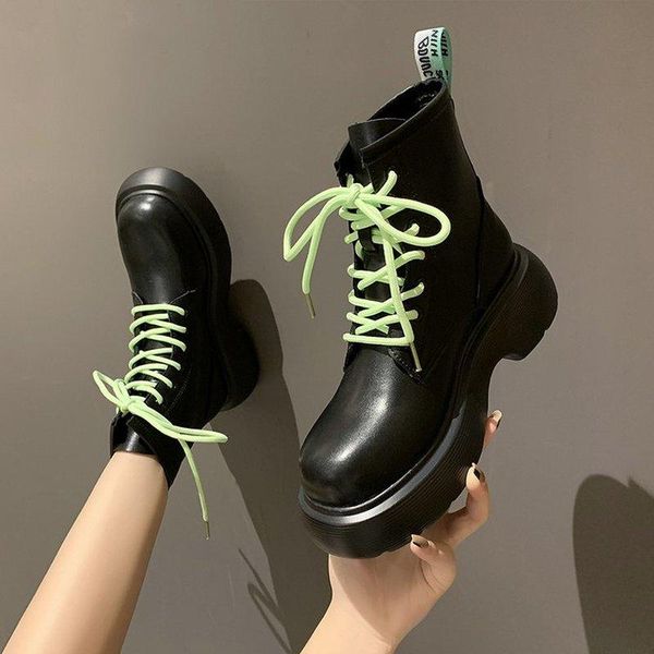 boots 2021 european station autumn and winter women's lace-up platform shoes british style ankle, Black
boots 2021 european station autumn and winter women's lace-up platform shoes british style ankle, Black