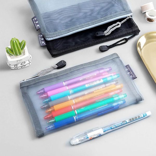 pencil bags transparent nylon bag zipper pen case pouch stationery student large capacity office school supplies pink black blue
pencil bags transparent nylon bag zipper pen case pouch stationery student large capacity office school supplies pink black blue