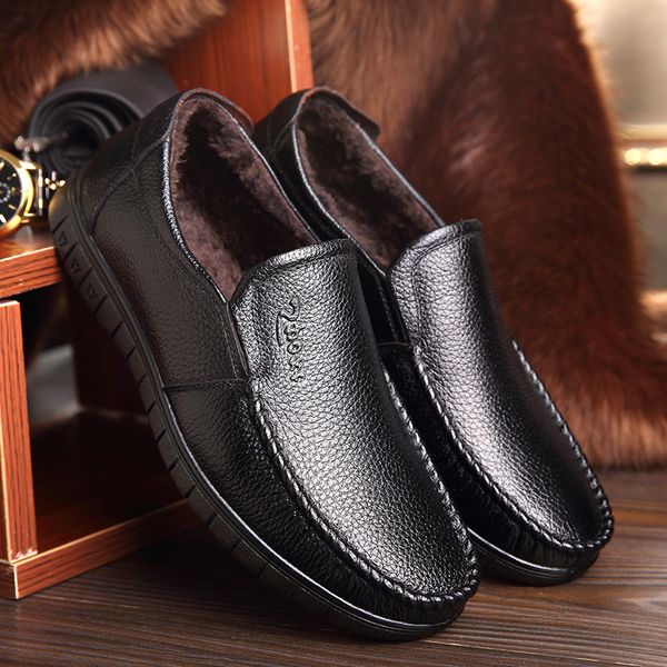 winter men's leather shoes plush middle-aged and elderly dad's soft bottom leisure old people's warm, Black
winter men's leather shoes plush middle-aged and elderly dad's soft bottom leisure old people's warm, Black