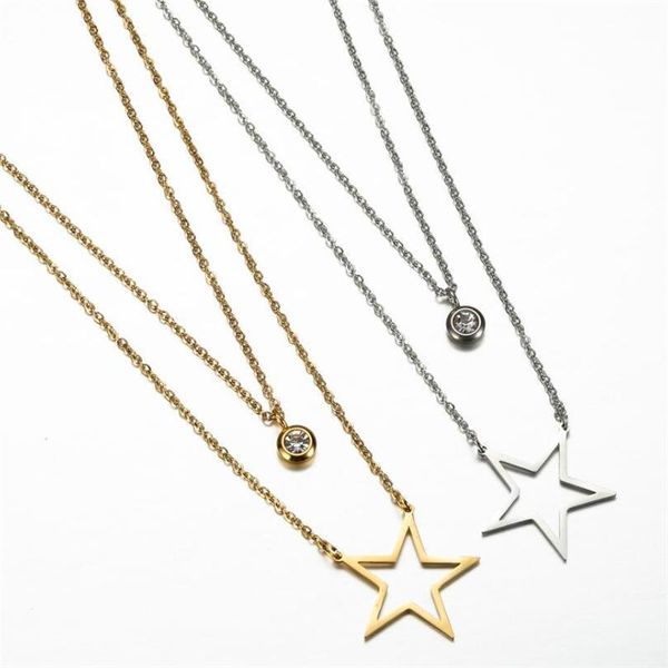 chains 2 color delicate beauty brief stars necklace materials is stainless steel 316 no easy fade anti-allergy, Silver
chains 2 color delicate beauty brief stars necklace materials is stainless steel 316 no easy fade anti-allergy, Silver