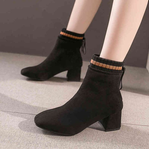 boot female 2021 autumn thick square head with casual suede in high heels 125 boots pwja, Black
boot female 2021 autumn thick square head with casual suede in high heels 125 boots pwja, Black