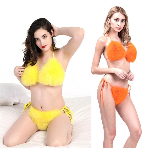 fashion women fur slippers bra sets furry bikini beach swimsuit sandals fuzzy plush shoes underwear fluffy slides, Black
fashion women fur slippers bra sets furry bikini beach swimsuit sandals fuzzy plush shoes underwear fluffy slides, Black
