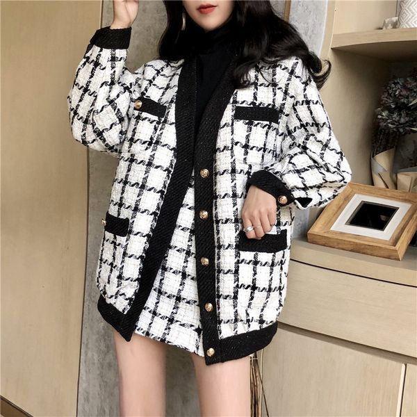 two piece dress new autumn women plaid set ladies long sleeve woolen tweed jacket coat + short pencil office skirt suits 3dh7, White
two piece dress new autumn women plaid set ladies long sleeve woolen tweed jacket coat + short pencil office skirt suits 3dh7, White