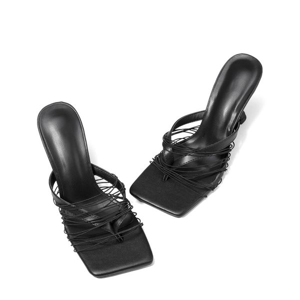 women slippers clip toe sandals high heels fashion woman footwear square toe plus size woman 2021 new female pumps, Black
women slippers clip toe sandals high heels fashion woman footwear square toe plus size woman 2021 new female pumps, Black