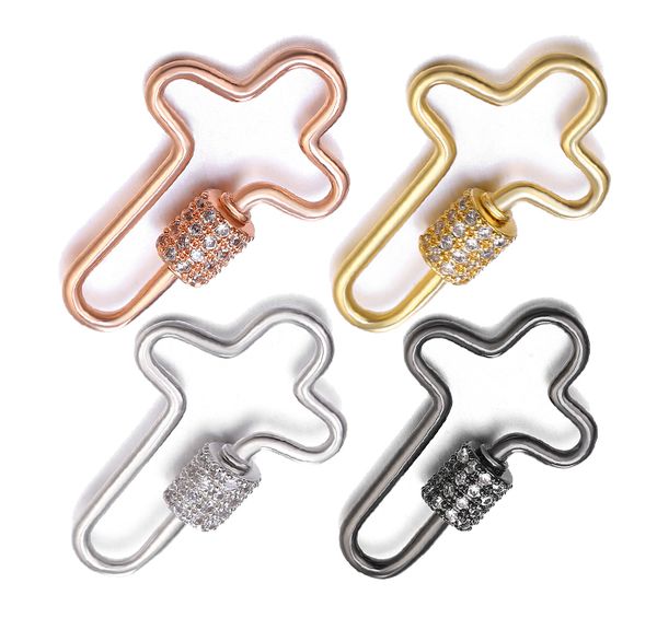 riversr cz micro pave screw clasps white pink yellow gun black cross copper zircon pendant connectors diy jewelry findings wholesale
riversr cz micro pave screw clasps white pink yellow gun black cross copper zircon pendant connectors diy jewelry findings wholesale