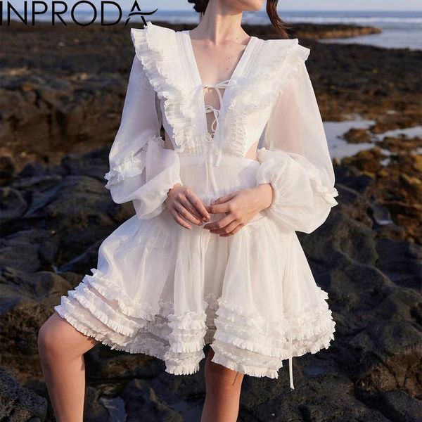 casual dresses inproda women dress temperament ruffle white lantern sleeve backless lace up short ladies autumn 2021 arrival, Black;gray
casual dresses inproda women dress temperament ruffle white lantern sleeve backless lace up short ladies autumn 2021 arrival, Black;gray