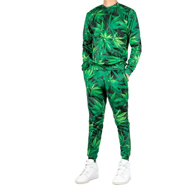 ujwi men's women's hoodi and crew neck trousers, casual sportswear, three-dimensional green marijuana leav, street cloth, Gray 
ujwi men's women's hoodi and crew neck trousers, casual sportswear, three-dimensional green marijuana leav, street cloth, Gray