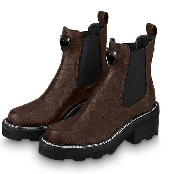 classic luxury fashion women's winter ankle boots cove leather platform designer print martin flat presbyterian cover design girl shoes, Black
classic luxury fashion women's winter ankle boots cove leather platform designer print martin flat presbyterian cover design girl shoes, Black