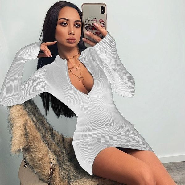 casual dresses tnnaoff rib knitted elastic bodycon mini dress for women fall clothing fashion elegant zip long sleeve o-neck punk party, Black;gray
casual dresses tnnaoff rib knitted elastic bodycon mini dress for women fall clothing fashion elegant zip long sleeve o-neck punk party, Black;gray