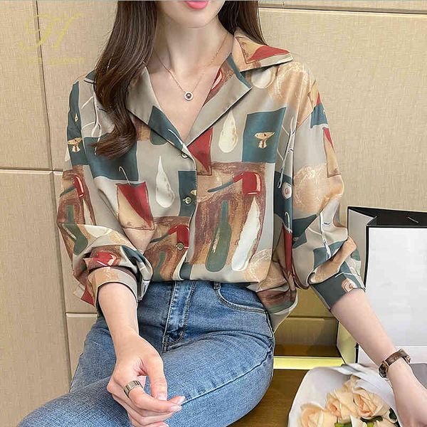 sweaters spring 2021 retro loose korean long sleeve shirts ladies chiffon blouse casual print office lady blusa, White;black
sweaters spring 2021 retro loose korean long sleeve shirts ladies chiffon blouse casual print office lady blusa, White;black