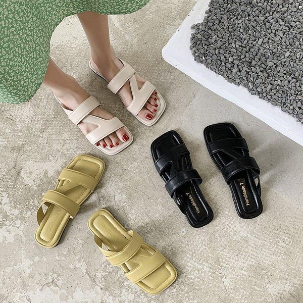 slippers women rubber low slides fashion square toe soft 2021 flat luxury rome shoes casual female, Black
slippers women rubber low slides fashion square toe soft 2021 flat luxury rome shoes casual female, Black