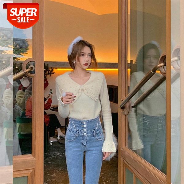 factory wholesale gentle o'neill lapel sweater women's winter korean soft waxy outer wear with a foreign style sweet blouse #r53x, White
factory wholesale gentle o'neill lapel sweater women's winter korean soft waxy outer wear with a foreign style sweet blouse #r53x, White