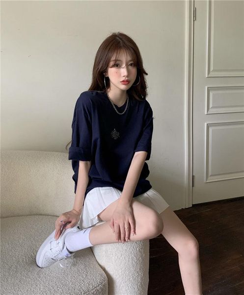women's t-shirt ytx1034 2021 summer loose mid-length bottoms missing print white short-sleeved women
women's t-shirt ytx1034 2021 summer loose mid-length bottoms missing print white short-sleeved women