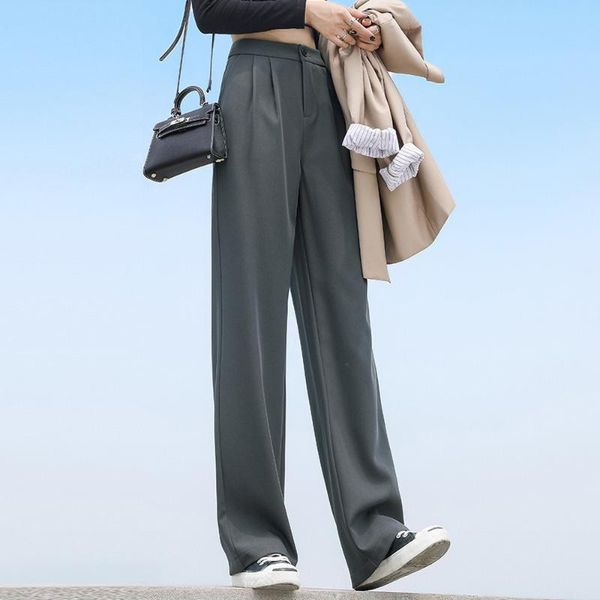 women casual suit pants solid high waist slim all-match full-length trousers quality thin button streetwear ulzzang simple women's & ca, Black;white
women casual suit pants solid high waist slim all-match full-length trousers quality thin button streetwear ulzzang simple women's & ca, Black;white