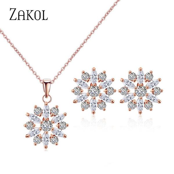 earrings & necklace zakol casual cubic zirconia flower ring set for women wedding dinner holiday birthday gift jewelry fssp3012, Silver
earrings & necklace zakol casual cubic zirconia flower ring set for women wedding dinner holiday birthday gift jewelry fssp3012, Silver