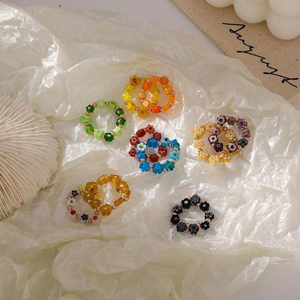 wedding rings 2021 summer korean version of the retro niche colored glass flower pattern hand-woven beaded elastic ring female, Slivery;golden
wedding rings 2021 summer korean version of the retro niche colored glass flower pattern hand-woven beaded elastic ring female, Slivery;golden