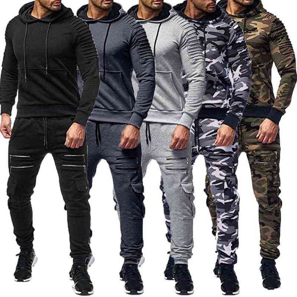 men's tracksuits 2021 camouflage tracksuit jogging suits sports sets hoodies+sweatpants two piece outfits casual male pullover sweatshi, Gray
men's tracksuits 2021 camouflage tracksuit jogging suits sports sets hoodies+sweatpants two piece outfits casual male pullover sweatshi, Gray