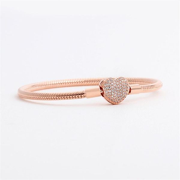 luxury fashion 18k rose gold cz diamond heart bracelets original box for pandora 925 silver smooth snake chain bracelet 55 m2, Golden;silver
luxury fashion 18k rose gold cz diamond heart bracelets original box for pandora 925 silver smooth snake chain bracelet 55 m2, Golden;silver