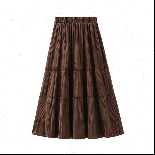 preppy style winter in women skirts golden velvet patchwork ruffles ruched elastic waist a linen drape long, Black
preppy style winter in women skirts golden velvet patchwork ruffles ruched elastic waist a linen drape long, Black