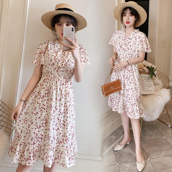maternity dresses 8021# dress summer chiffon short sleeve loose stylish floral for pregnant women mom, White
maternity dresses 8021# dress summer chiffon short sleeve loose stylish floral for pregnant women mom, White