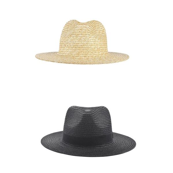 wide brim hats summer fashion black flat women's straw hat men jazz fedoras sun-shading beach cap, Blue;gray
wide brim hats summer fashion black flat women's straw hat men jazz fedoras sun-shading beach cap, Blue;gray