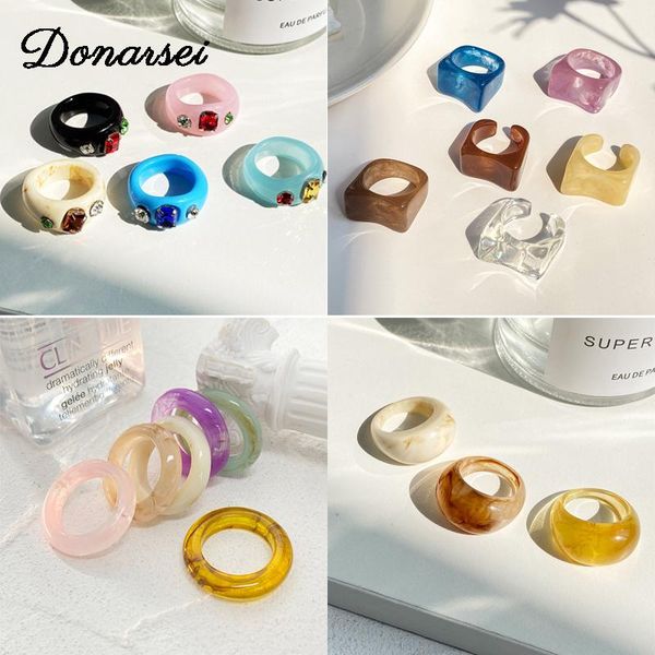 cluster rings donarsei korea simple geometric colorful resin for women fashion transparent irregular finger ring party, Golden;silver
cluster rings donarsei korea simple geometric colorful resin for women fashion transparent irregular finger ring party, Golden;silver