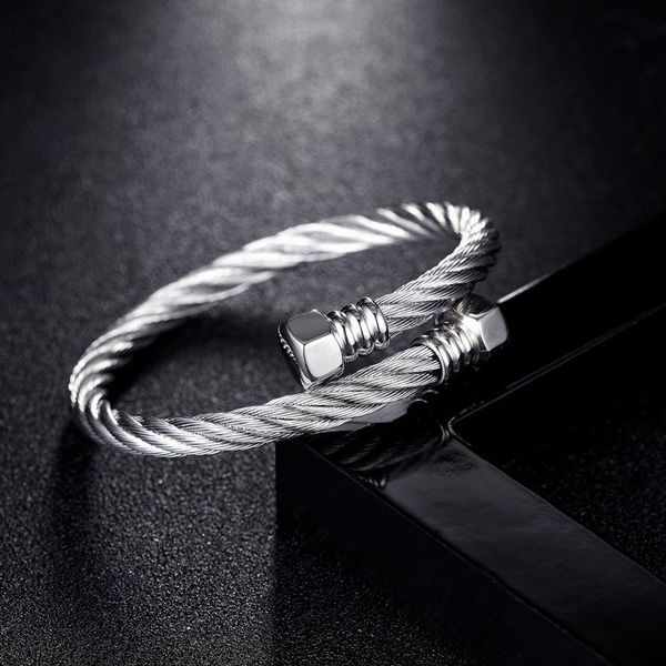 bangle fashion stainless steel european and american round head color matching wire opening staggered bracelet jh002, Black
bangle fashion stainless steel european and american round head color matching wire opening staggered bracelet jh002, Black
