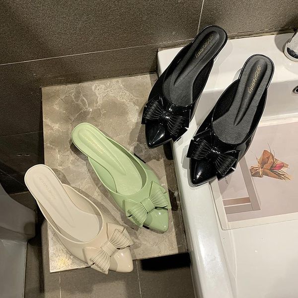 slippers jelly shoes ladies carved bow-knot mules closed toe solid color slides korean chunky med high heels sandals women 2021, Black
slippers jelly shoes ladies carved bow-knot mules closed toe solid color slides korean chunky med high heels sandals women 2021, Black